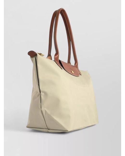 Longchamp White Le Pliage Original Recycled Shoulder Tote Bag