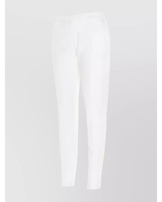 Saint Laurent White Tailored Virgin Wool Trousers