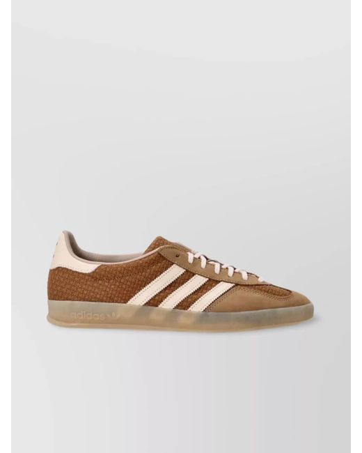 Adidas Brown Suede Leather Gazelle Indoor Low-Top Sneakers