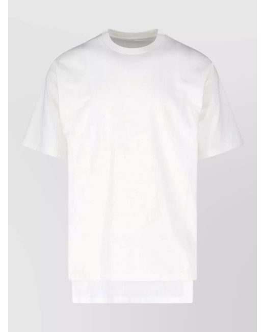 Maison Margiela White Crew Neck Short Sleeve Jersey Top for men