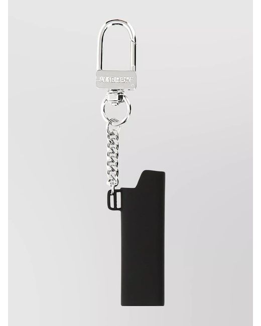 Ambush White Metal Lighter Holder Keyring for men
