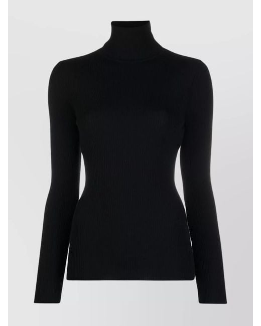 Wolford Black Ribbed Turtleneck Sweater