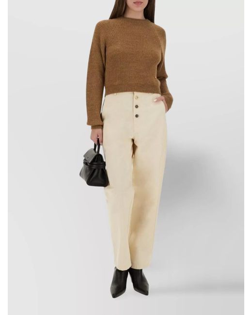 Moschino Natural Cropped Jumper