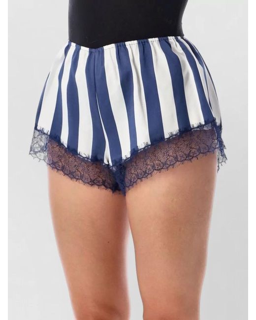 Frankie Shop Blue Silk Cotton Boxer Shorts