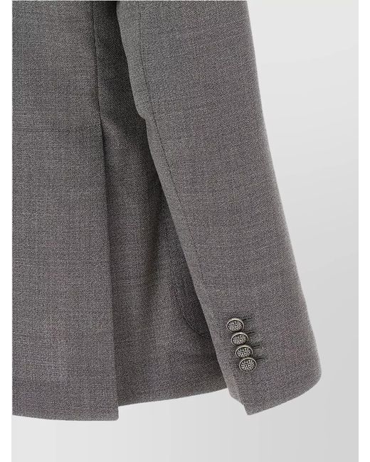 Tagliatore Gray Virgin Wool Montecarlo Blazer for men
