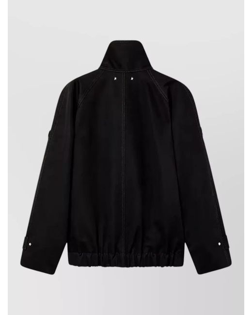 Golden Goose Deluxe Brand Black Cotton Short Single-Breasted Trench Coat