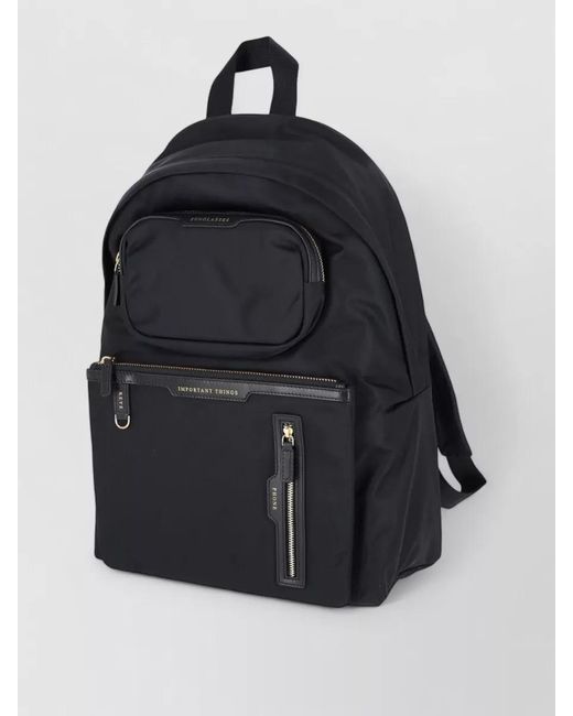 Anya Hindmarch Black Versatile Backpack Featuring Adjustable Straps