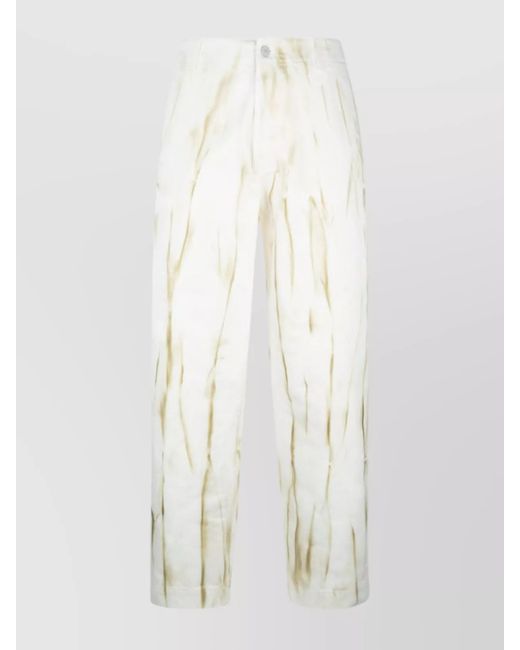Emporio Armani White Trousers With Back Pockets And Belt Loops for men