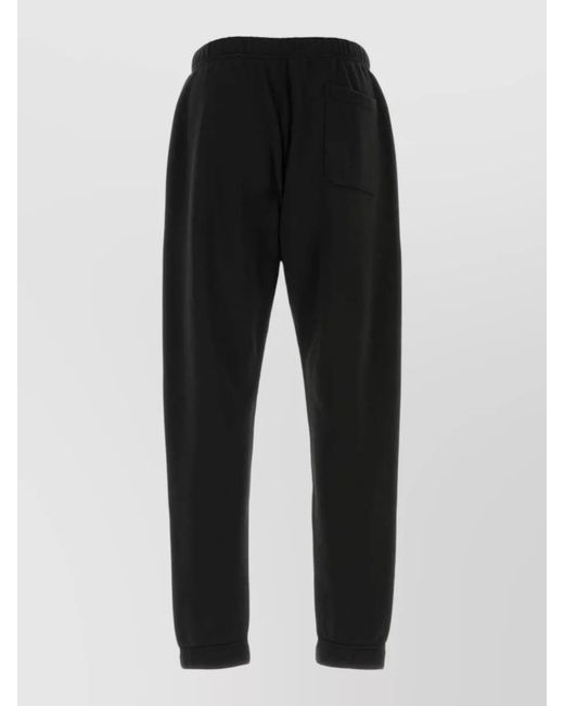 KENZO Black Cotton Jogger Pants Single Back Pocket for men