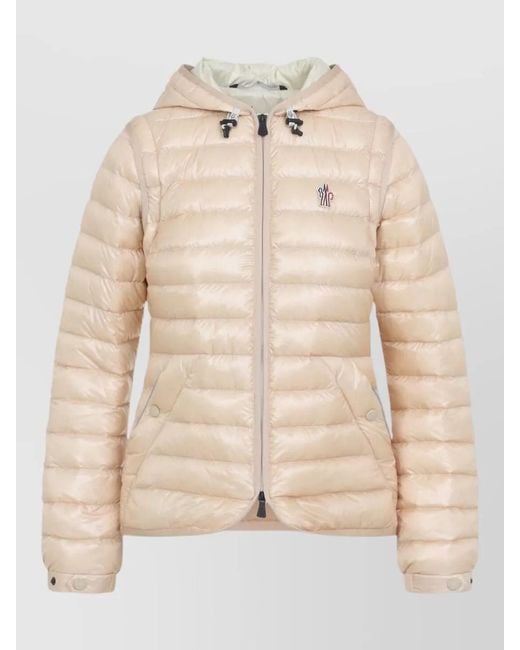 Moncler Natural Down Quilted Hooded Parka Coat