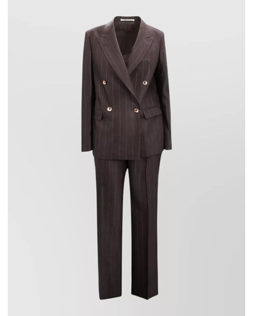 Tagliatore Multicolor Double Breasted Striped Suit Tailored Cut