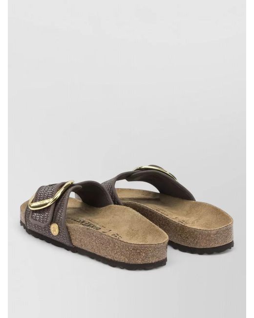 Birkenstock Multicolor Madrid Raffia Sandals Big Buckle Low