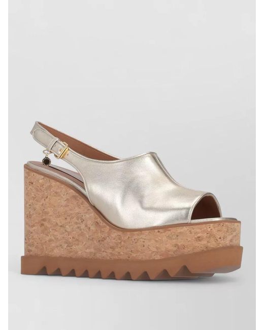 Stella McCartney Brown Platform Slingback Sandals