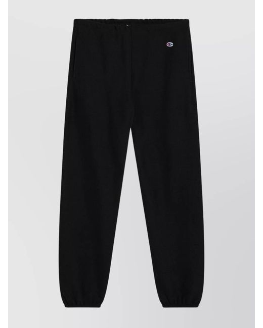 Champion Black Cotton Track Pants for men