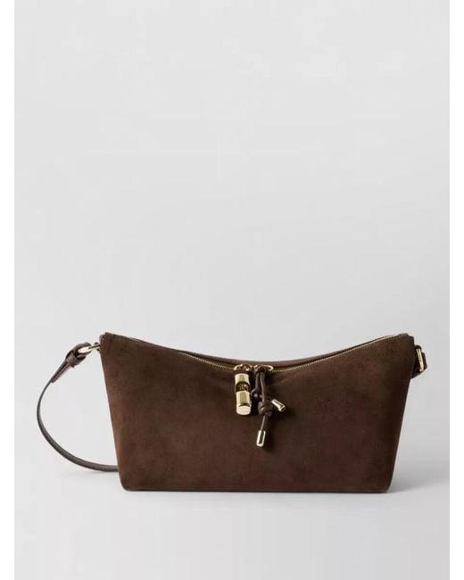 Furla Brown Debby Mini Leather Cross-Body Bag