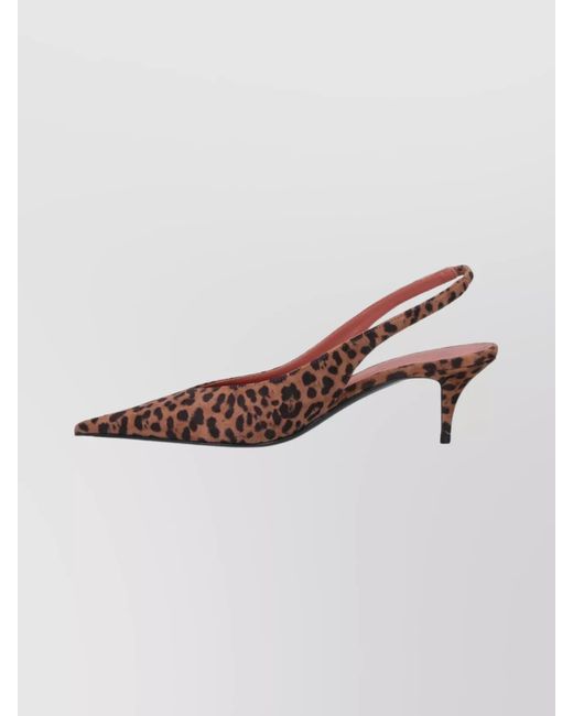 AMINA MUADDI Pink Calf Leather High Heel Pumps