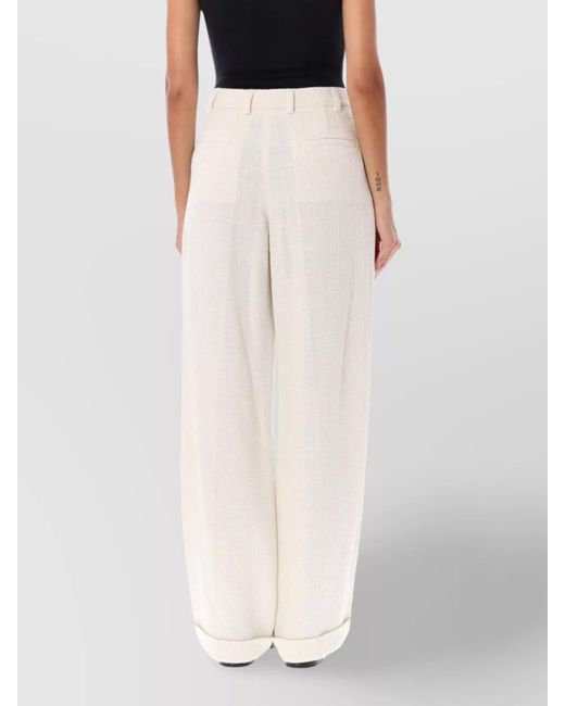 A.P.C. White Wide-Leg Trousers
