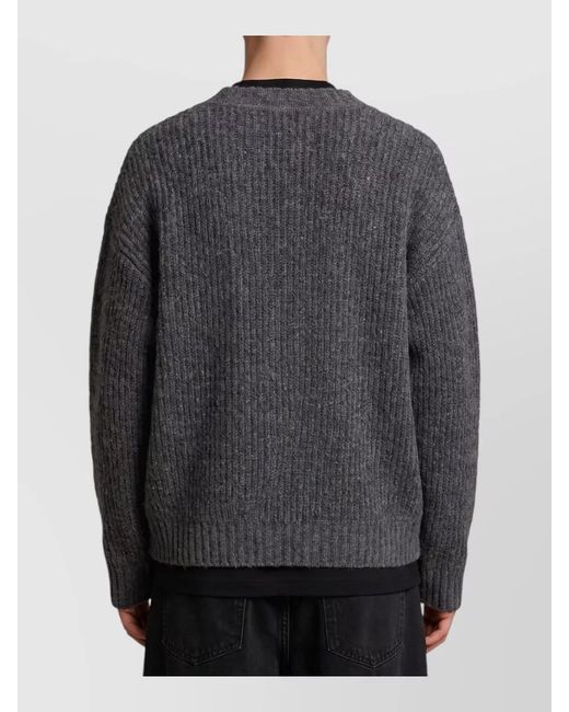 Roberto Collina Gray Wool Nylon Cardigan Regular Fit V Neck for men