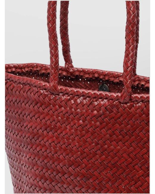 Dragon Diffusion Woven Texture Tote Bag With 2 Handles in Red | Lyst UK