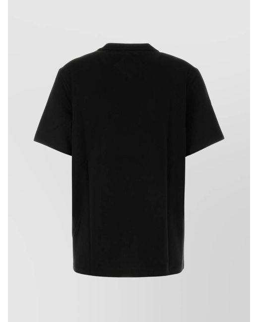 MCM Black Organic Cotton Printed Short-Sleeve T-Shirt for men