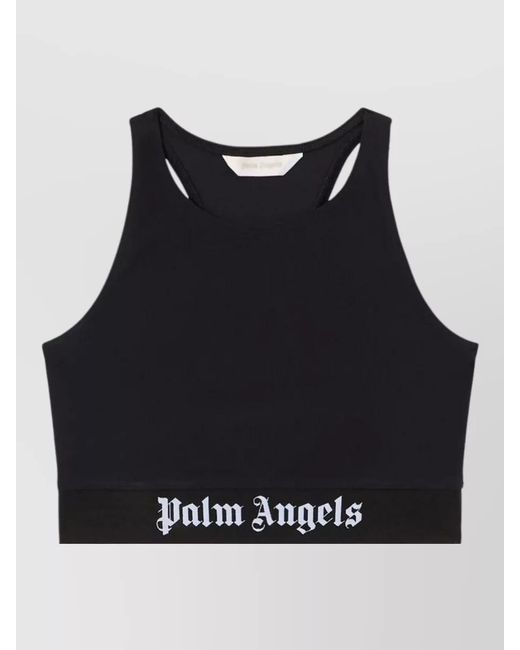 Palm Angels Black Racerback Sleeveless Lounge Top Underwear