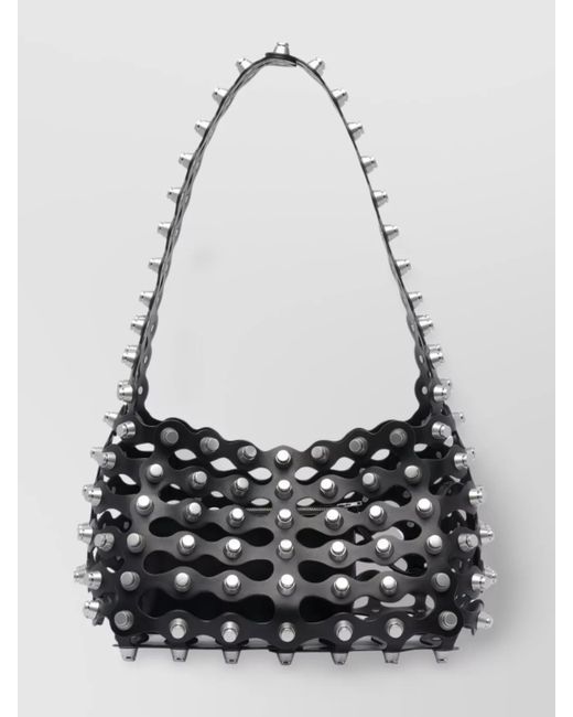 Alexander Wang White Studded Strap Shoulder Bag