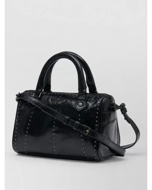 Zadig & Voltaire Black Sunny Vibe Xs Leather Shoulder Bag