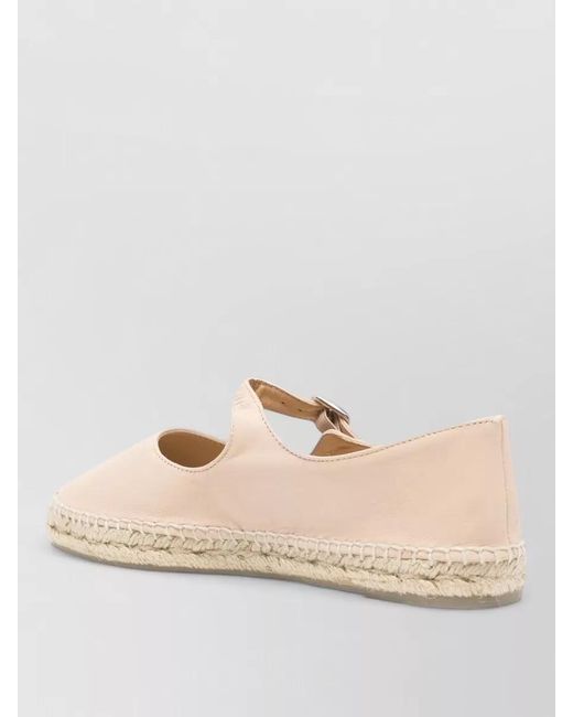 Castaner Natural Pepa Espadrille Ballet Flats Round Toe