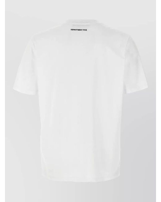 Department 5 White Bold Logo Crew Neck Short Sleeve T-Shirt for men