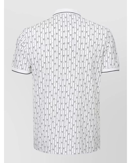 Dolce & Gabbana Gray Cotton Printed Polo Shirt for men
