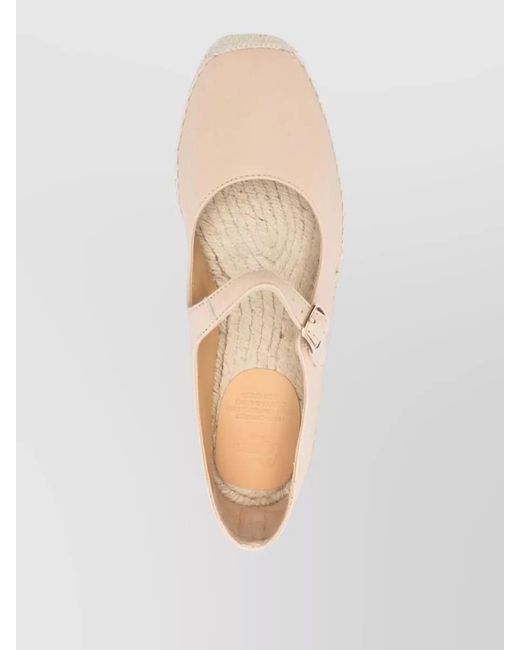 Castaner Natural Pepa Espadrille Ballet Flats Round Toe