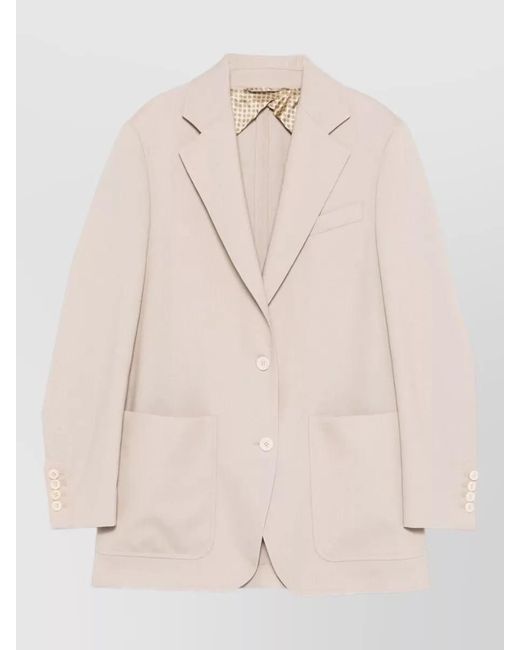 Max Mara Natural Silk Virgin Wool Mohair Blazer