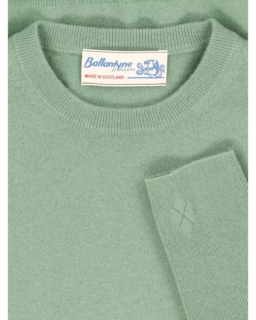 Ballantyne Green Cashmere Crewneck T-Shirt for men