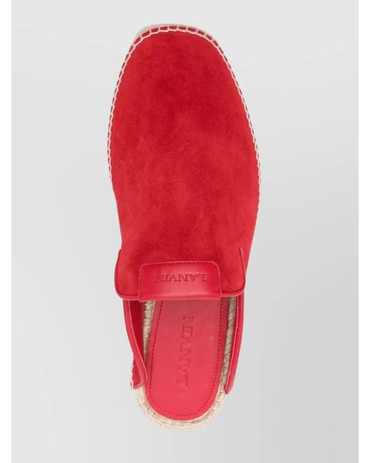 Lanvin Red Leather Espadrilles for men