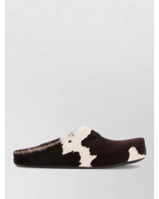 Marni Multicolor Calf Hair Animal-Print Slippers for men