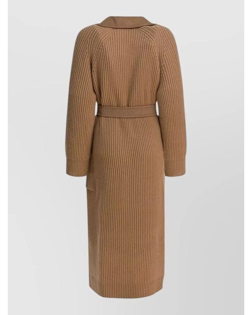 Max Mara Natural Berard Belted Long Coat