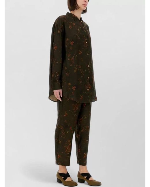 Uma Wang Green Palmer Wide Fit Ankle Length Pants