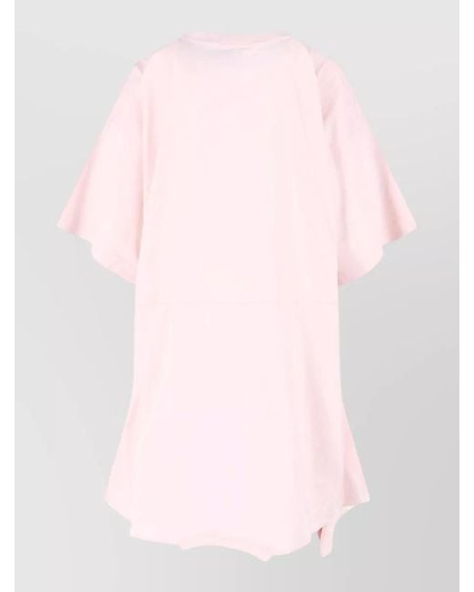 MM6 by Maison Margiela Pink Knee Length Top Asymmetric Hem