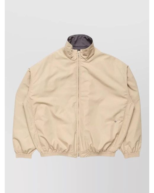 Acne Natural Short Jacket Elastic Cuffs Hem High Collar for men