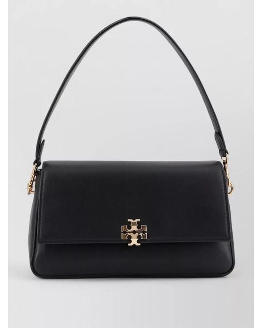 Tory Burch Black Charlie Leather Small Shoulder Bag