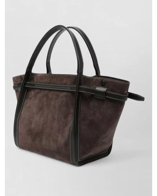 Tod's Black Small Leather Bucket Bag Top Handles Strap