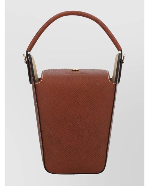 Longchamp Brown Leather Crossbody Bag