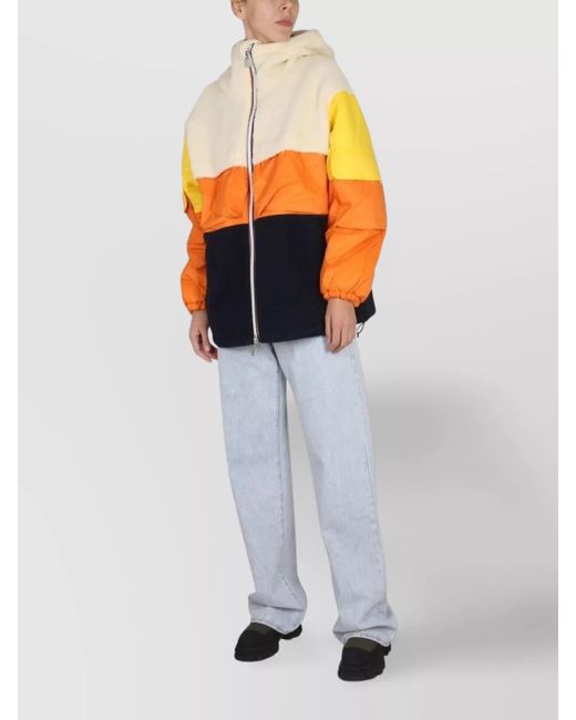 K-Way Multicolor Sherpa Hooded Jacket for men