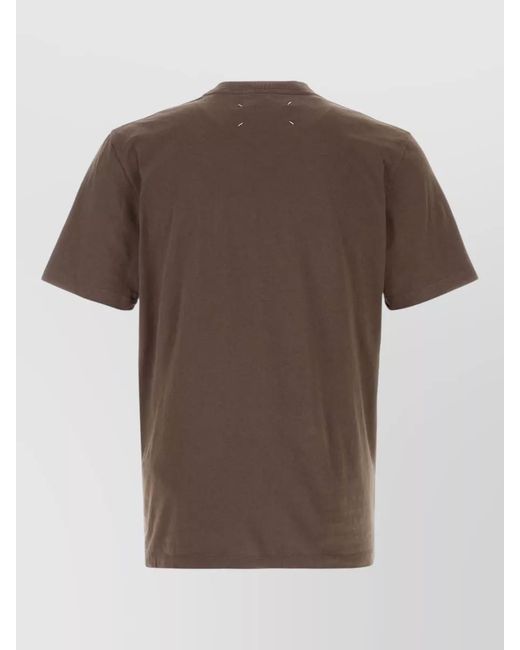 Maison Margiela Brown Cotton Ribbed Crewneck Short-Sleeve T-Shirt Set for men