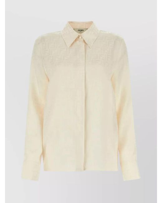 Fendi Natural Silk Oversized Shirt