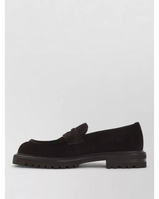 Giorgio Armani Black Suede Loafers for men