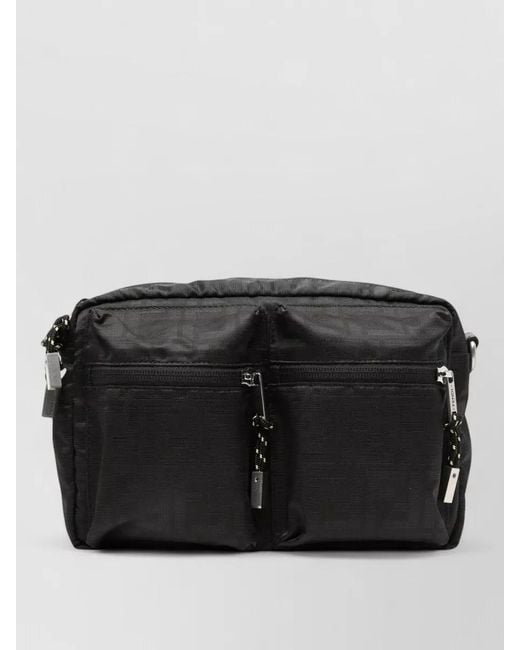 Fendi Black Technical Fabric Belt Bag for men