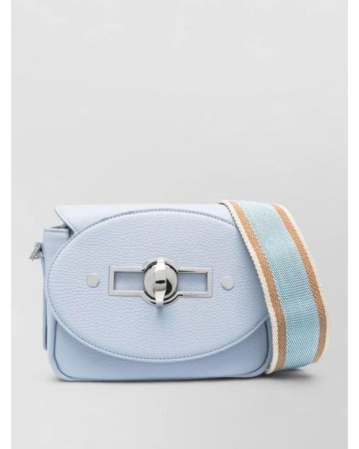 Zanellato Blue Small Tina Daily Leather Shoulder Bag