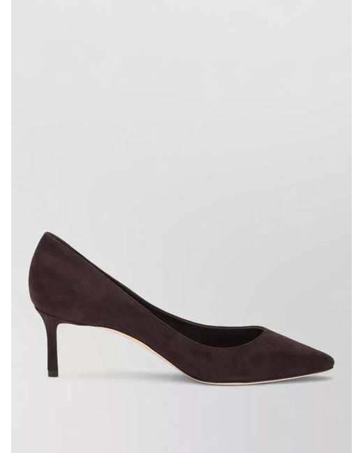 Jimmy Choo Multicolor Suede Ballerina Pumps Tapered Heel Design