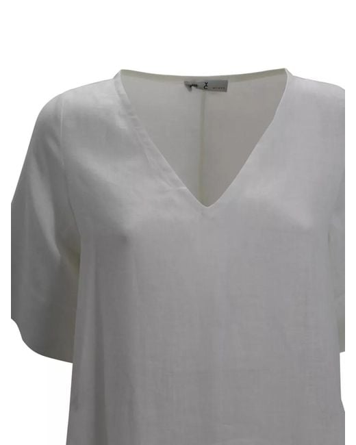 Whyci Gray Linen V Neck Long Summer Dress